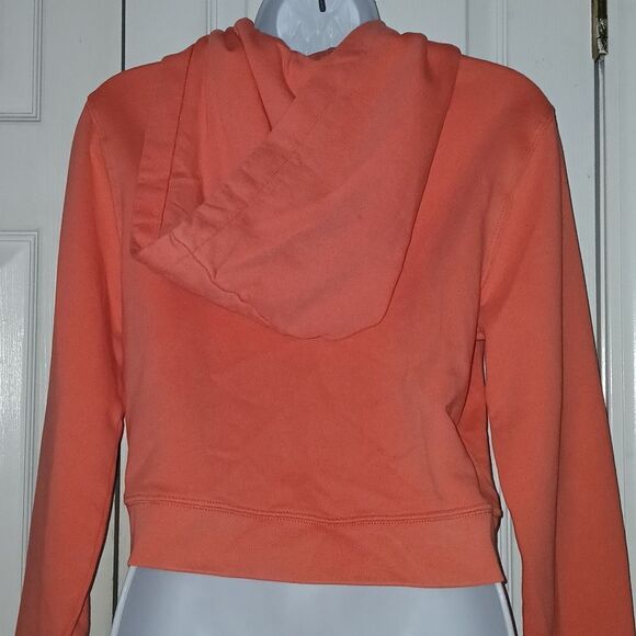 American Eagle salmon color zip up  cropped sweatshirt hoodie  Sz L NWT - Picture 4 of 6